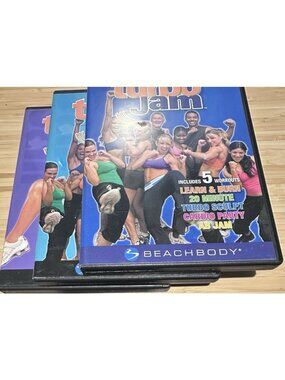 Turbo Jam DVD Set Beachbody Cardio Dance Fitness Workout Bundle 5 Rockin Workout